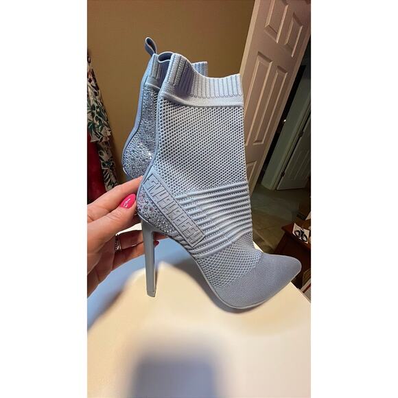 Steve Madden Blue Sock Boots - Picture 1 of 5
